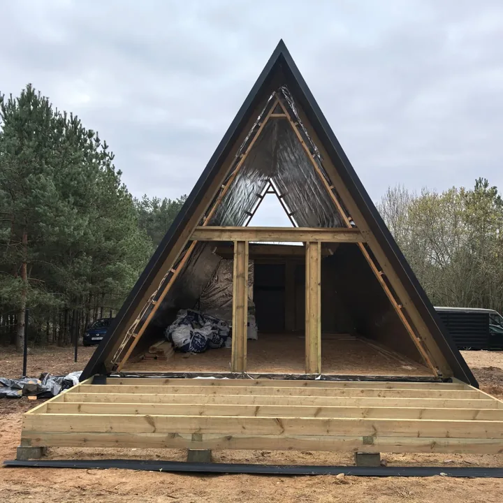 Дом до остекления — голый каркас, Гродно
